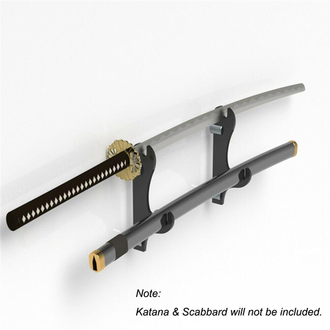 Sword Wall Mount Solid Sword Stand Samurai Sword Display Supports Katana & Scabbard  Holder Samurai Sword  Hanger Bracket Holder ► Photo 1/6