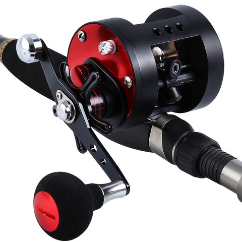 Sougayilang Trolling Fishing Reel Right/Left Hand Round Baitcasting Reel Drum Reel Max Drag 8kg for Saltwater Sea Fishing ► Photo 1/6