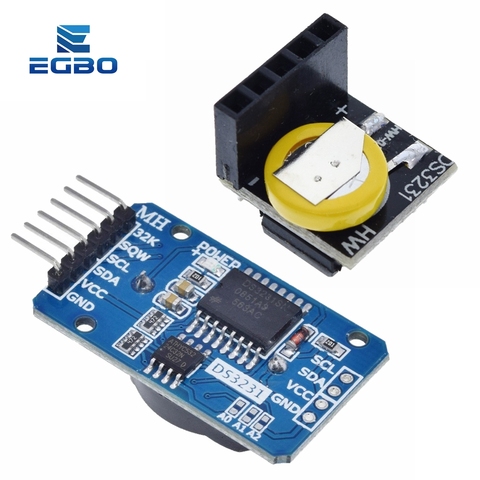 EGBO DS3231 AT24C32 IIC Module Precision Clock Module DS3231SN Memory module DS3231 mini module Real Time 3.3V/5V For Raspberry ► Photo 1/6