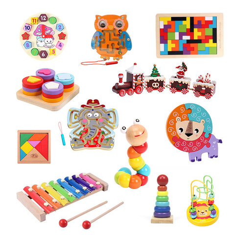 Baby Wooden Puzzle Magnetic Maze Wooden Toys Jigsaw Puzzles Montessori Early Learning Baby Toys For 0-12Months Monkey Labyrinth ► Photo 1/6