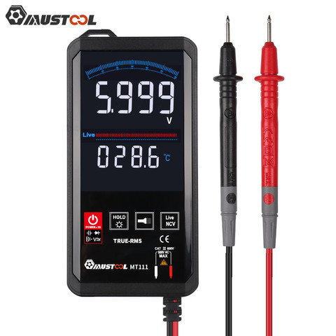 Mustool MT111 Touch Screen Digital Multimeter 6000 Counts Digital Profesional Multimeter Tester AC DC Voltmeter Analogue Tester ► Photo 1/6