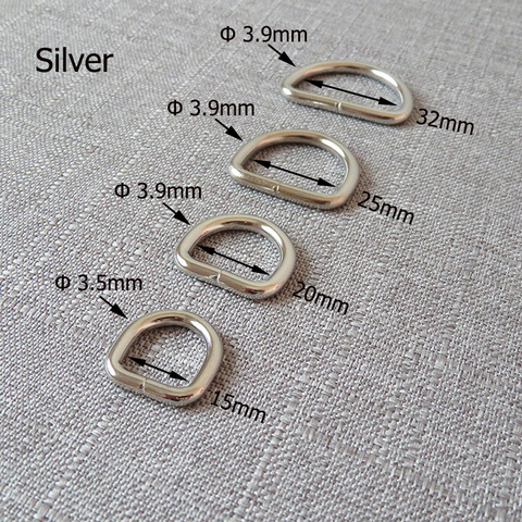 1 Pcs 10mm 15mm 20mm 25mm 32mm Straps Webbing Metal Belt Buckle D Rings Clasp DIY Bag Dog Collar Leash Harness Sewing Accessory ► Photo 1/6