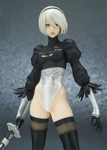 28cm Anime Game NieR: Automata 2B YoRHa No.2 Type B Deluxe Version Statue Sexy Girl 1/6 Scale PVC Action Figure Model Toys Doll ► Photo 1/6