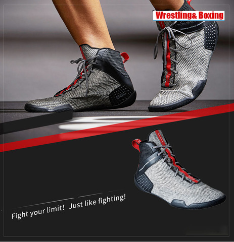 Men professional boxing wrestling fighting boots mesh breathable wearable supporting big boys training boxing shoes ► Photo 1/6