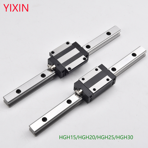 HGH15 HGH20 HGH25 HGH30 L 100 200 500 600 800mm heavy linear rail slide 1pc HG15 linear guide 1pc HGH15 carriage CNC 3D Print ► Photo 1/6