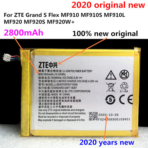 Original 2000mAh LI3820T43P3h715345 Battery For ZTE Grand S Flex / For ZTE MF910 MF910S MF910L MF920 MF920S MF920W+ Battery ► Photo 1/6