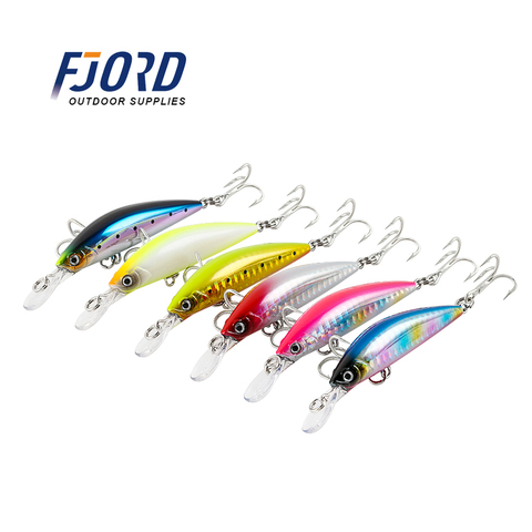 FJORD New Product 70mm 17g Heavy Minnow lure Laser Hard Artificial Bait Plastic Professional Seawater lure Sinking Fishing Lure ► Photo 1/6