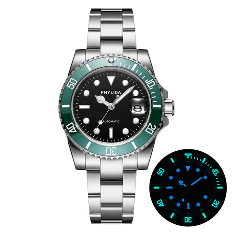 2022 NEW 10ATM 100M Water Resistant 40mm Men's Black Dial Green Sub Diver Watch Automatic MIYOTA Mov't Sapphire Crystal Homage ► Photo 1/5