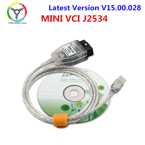 Latest V15.00.028 MINI VCI J2534 V14 Interface for Toyota TIS Techstream obd mini vci Diagnostic Cable Free Shipping ► Photo 1/6