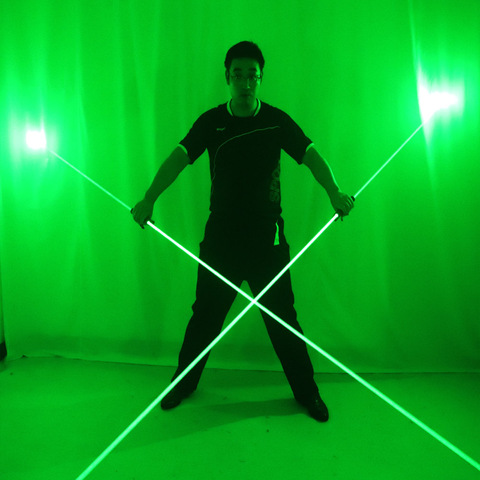 Mini Dual Direction Green Red Bule Laser Sword For Laser Man Show 532nm 200mW Double Headed Wide Beam Laser ► Photo 1/6