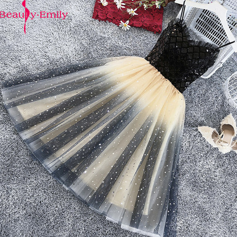 Beauty Emily Charming Sweetheart Sleeveless Tulle Short  Evening Dresses 2022 Sexy Strap Party Prom Gowns Vestidos De Gala ► Photo 1/6