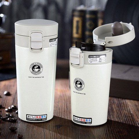 380ml Steel Car Thermos Coffee Mug Travel Coffee Mug Cup Double Wall Vacuum Flask Thermos Water Bottle Coffee Thermal Mug ► Photo 1/6