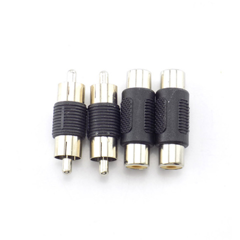 5pcs Straight AV RCA female to female  Video Adapter  Nickel RCA Male to Male Connector M/M Joiner Coupler Plug Audio Adapter ► Photo 1/6