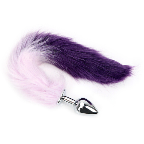 Black Wolf Fox Tail Anal Plug Adult Games Stainless steel Anal Bead Butt Plug Stimulator Sex Products Flirting Toys For Women ► Photo 1/6