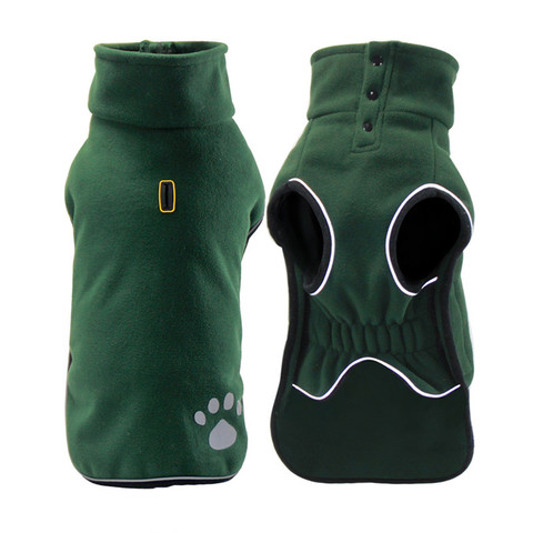 Fleece Dog Jacket Spring Warm Dog Clothes for Small Medium Large Dogs Reflective Windproof Outdoor Pet Coat Elastic Belly Corgi ► Photo 1/6