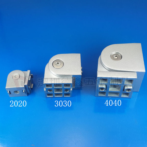 2022/3030/4040/4545 Zinc alloy living hinge Aluminum profile fittings Right angle Zinc Alloy Flexible Pivot Joint connector ► Photo 1/1