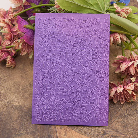 Cheap Leaf Plastic Embossing Folder Template DIY Scrapbook Photo Album Card  Making Decoration Craft