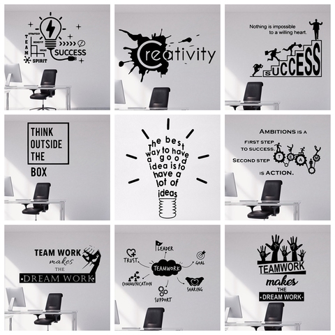 Creative Teamwork Makes Dream Work Vinyl Wall Sticker For Home Study Room Company Office Classroom Decorations Removable Poster ► Photo 1/6