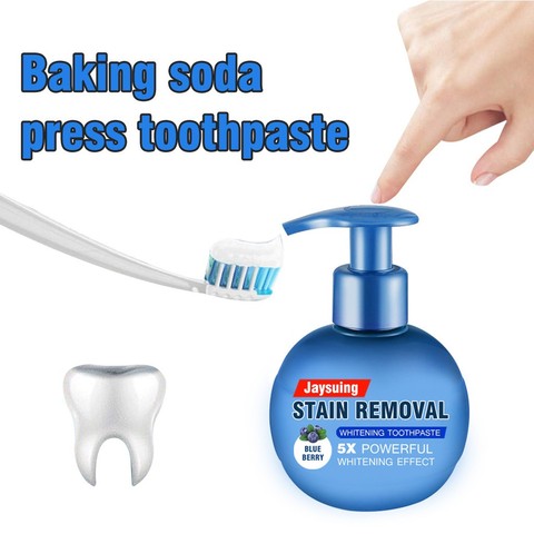 Press Baking Soda Whitening Toothpaste Passion Fruit/blueberry Intensive Stain Removal Teeth Whiten Toothpaste Oral Care F911 ► Photo 1/6