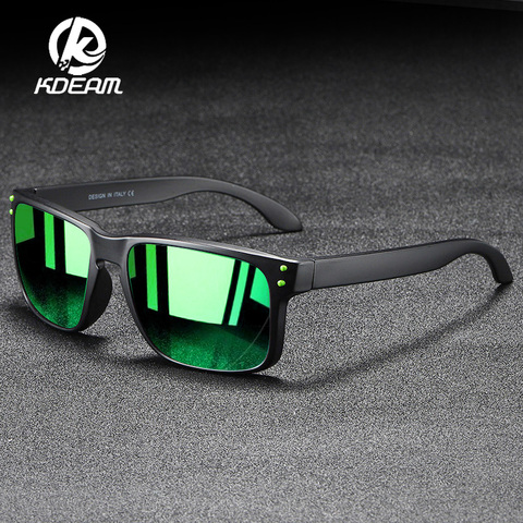KDEAM Men Polarized Sport Sunglasses Outdoor Driving Fishing Square Glasses 2020