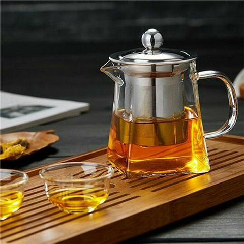 350-750ML Clear Heat Resistant Clear Glass Teapot Jug W Infuser Coffee Tea Leaf Herbal Pot Flower Teapot Milk Juice Container ► Photo 1/6