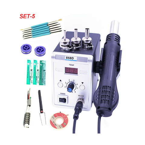 Hot Air Gun 858D 700W BGA Rework Solder Station Soldering Heat Air Gun Station 220V / 110V For SMD SMT Welding Repair With Gifts ► Photo 1/6