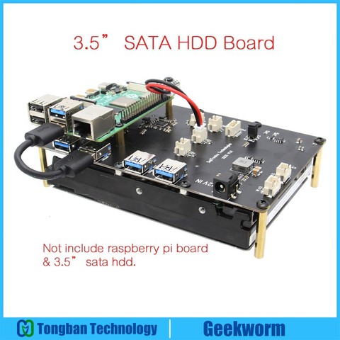 Raspberry Pi X835 3.5 inch SATA HDD Storage Expansion Board for Raspberry Pi 4 Model B / 3B+/ 3B / 2B ► Photo 1/6