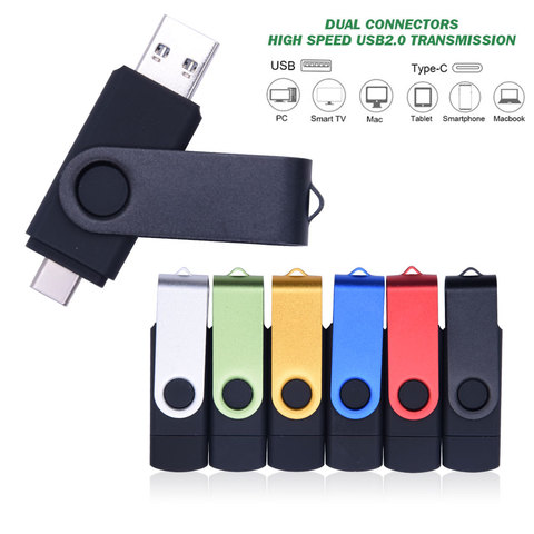 pen drive 128GB 64GBusb flash stick 32G pendrive 16G cle usb memory 128G4G usb flash drive free custom logo Type-C For wedding ► Photo 1/6