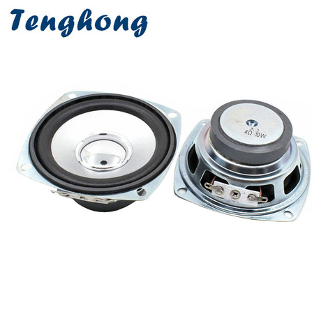 Tenghong 2pcs 3 Inch 4Ohm 10W Full Range Speakers Square Portable Audio Sound Speaker Unit For Home Theater Loudspeakers DIY ► Photo 1/5