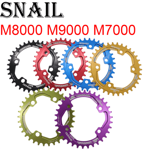Snail Chain ring Round for M7000 M8000 M9000 30T/32T/34T/36T/38 96 BCD Cycling Bike Bicycle Chainwheel tooth plate 96bcd ► Photo 1/6