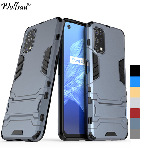 For Cover Oppo Realme 7 5G Case Hybrid Stand Silicone Shockproof Armor Back Case For Oppo Realme 7 5G Cover For Realme 7 5G 6.5