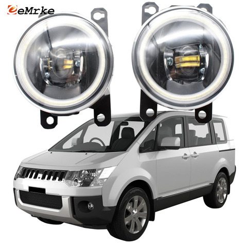 LED Light for Mitsubishi Delica D5 2007-2022 LED Angel Eye DRL Daytime Running Lights Cut-Line Lens Fog Lights ► Photo 1/6