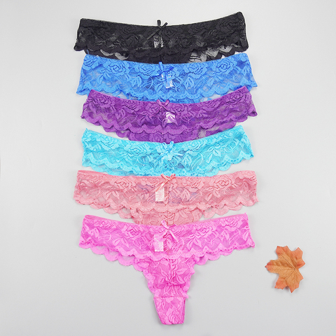 G-string Lace Ladies Underwear - 6pcs