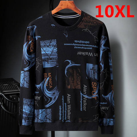 9XL 10XL Sweatshirt Men Big Size Clothes 2022 Autumn Fashion Harajuku Pullover Sweatshirts Oversize Plus Size 9XL 10XL HX478 ► Photo 1/6