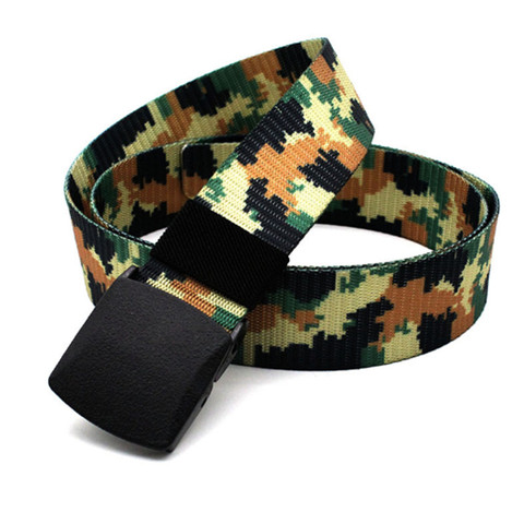 Men's Womens  Camouflage Nylon Canvas Outdoor Training Belt Plastic Buckle PD003 ► Photo 1/6