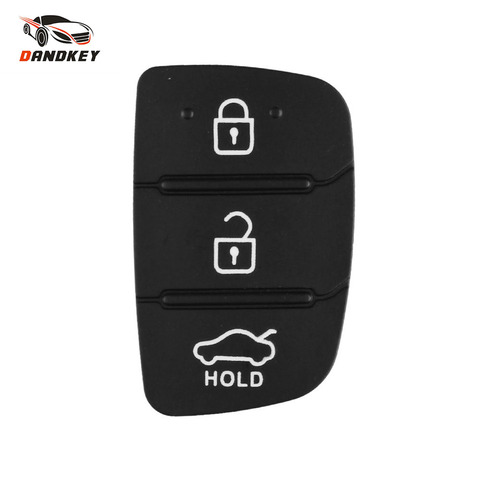 Dandkey 3 4 Buttons Silicone Car Key Cover Case Rubber Padbutton For Hyundai I30 i35 iX20 Solaris Verna Kia RIO K2 K5 Sportage ► Photo 1/6