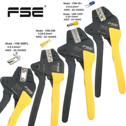 1PC VSB-03B Insulated terminals crimping tools VSB-30J 0.5-6mm2 20-10AWG hand tools VSB series electrical crimping pliers ► Photo 1/6