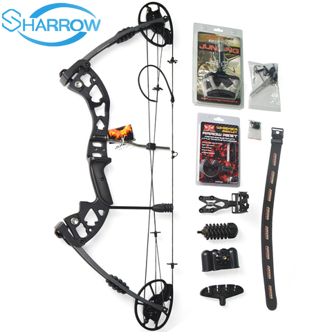 1Set Junxing M125 Compound Bow Archery Black Aviation Aluminum With 30-70lbs adjustable Draw Weight hunting bow Great power ► Photo 1/6