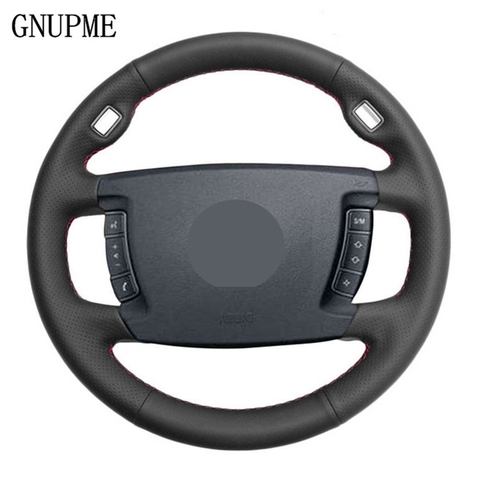 Hand-stitched Black Artificial Leather Car Steering Wheel Cover For BMW E65 E66 2001-2008 (4-Spoke) ► Photo 1/6