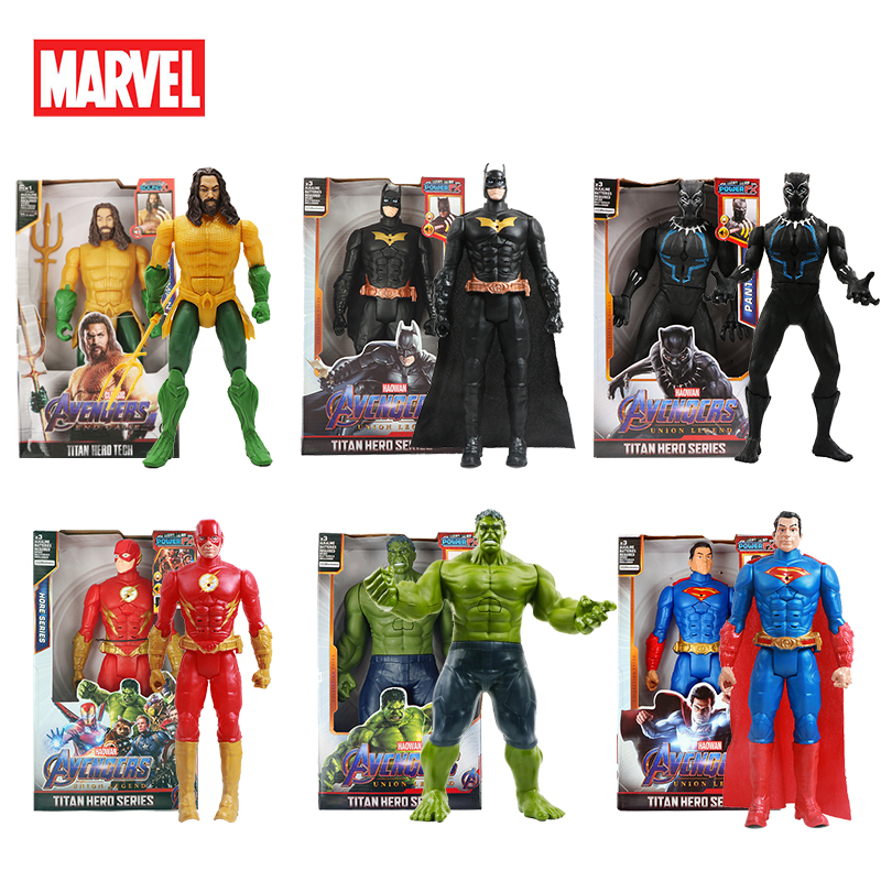Set of 6 The Avengers Batman Hulk Thor Iron Man Superman Action Figure Kids Toys 