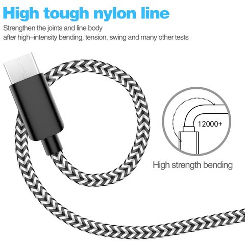 USB-C Cable For Oneplus 6/5T/5 Nubia M2/Z17 Mini USB Type C Charger Type-C 1/2/3 Meter Mobile Phone Accessory Charging Cabel ► Photo 1/6