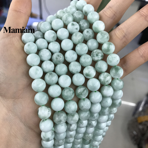 Mamiam Natural A Russia Green Angelite Beads Smooth Round Loose Stone Diy Bracelet Necklace  Jewelry Making Gemstone Gift Design ► Photo 1/4