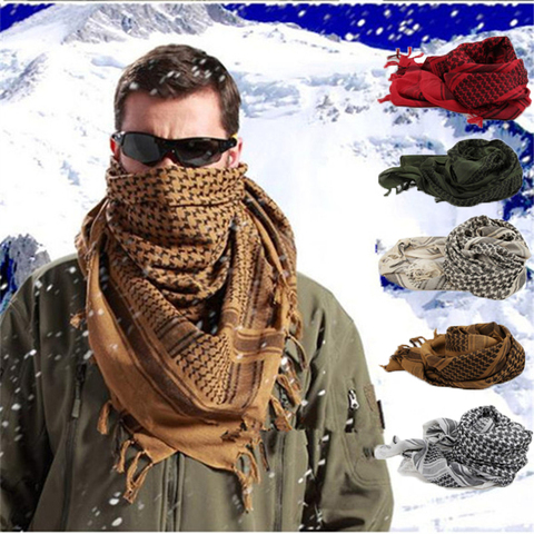Fashion Men Lightweight Square Outdoor Shawl Military Arab Tactical Desert Army Shemagh KeffIyeh Arafat Scarf For Hiking Camping ► Photo 1/6
