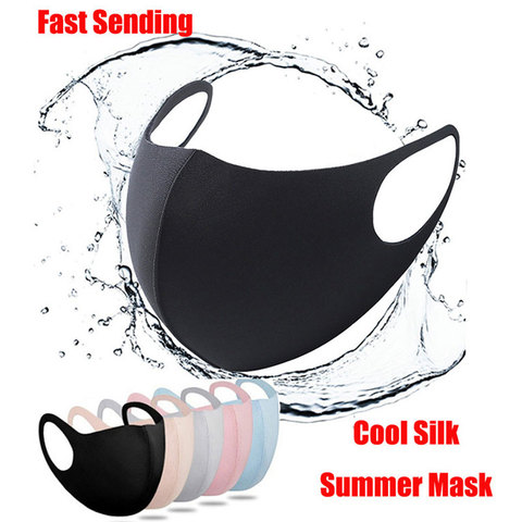 Cool Silk Cotton Face Mouth Mask for Man Woman Washable Reusable Anti Dust Windproof Mouth-muffle Mask Breathable PM2.5 PM042 ► Photo 1/6