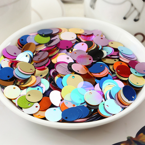 15mm Sequins PVC Flat Round Loose Sequin Paillettes Sewing Craft DIY Scrapbooking Pendant Lentejuelas Para Manualidades 10g ► Photo 1/6