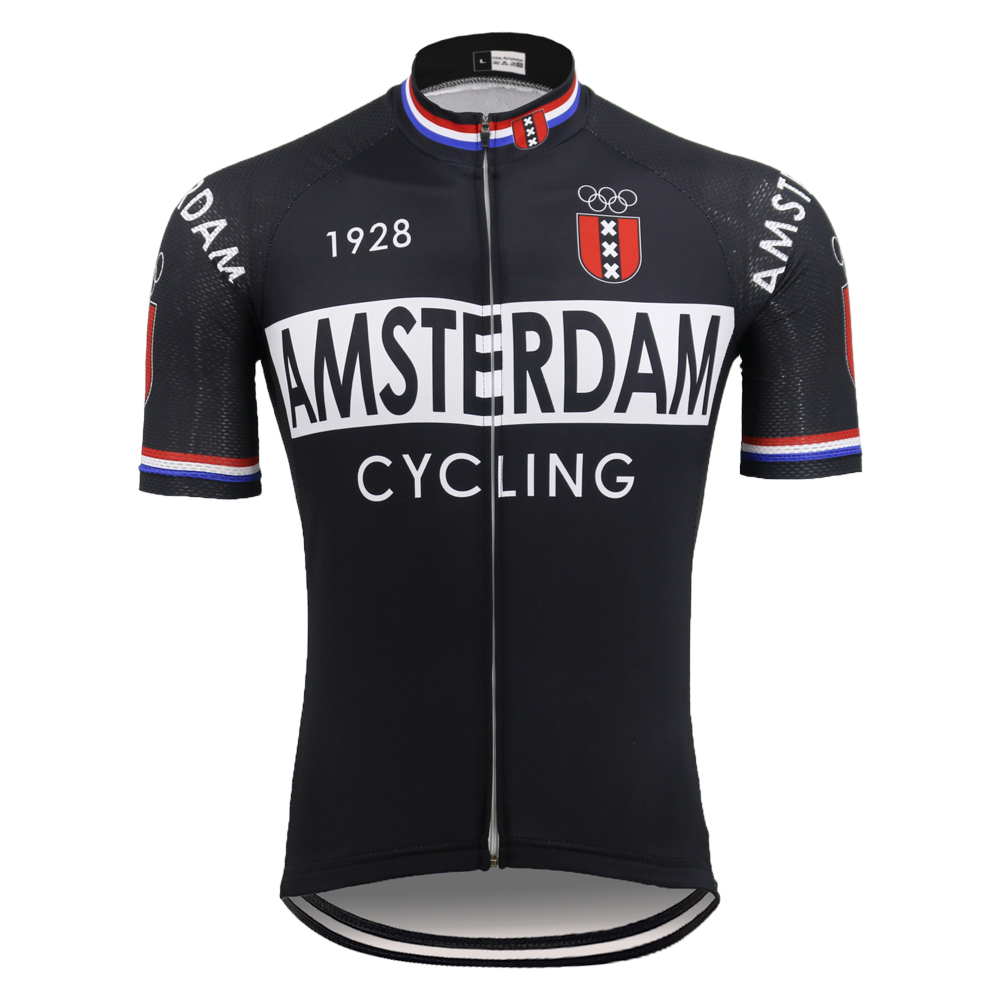 national black cycling short sleeve mtb jersey AMSTERDAM FRANCE ITALIA bike clothing ropa ciclismo 5 style - Price history & Review | AliExpress Seller - DING-mila3251088 Store | Alitools.io