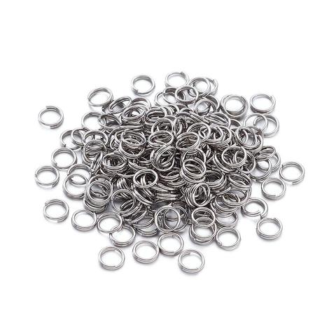 10g Stainless Steel Split Ring Double Loops Jump Rings Connector Fishing Accessories Jewelry Findings  5x1.2mm about 190pcs ► Photo 1/6