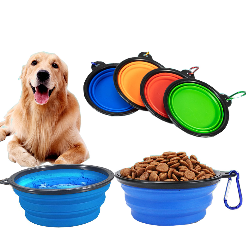 SMALL 1 Portable Travel Collapsible Pet/Dog Food/Water Bowls 
