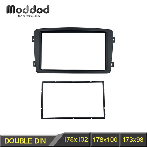 Double Din Stereo Panel for BENZ C-CLASS W203 Fascia Black Color Radio Refitting Dash Mounting Installation Trim Kit Face ► Photo 1/6