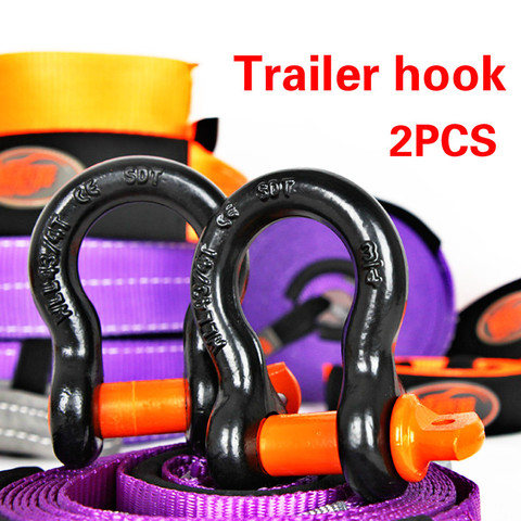 Trailer hook Heavy Duty Galvanized Shackles D Ring 8T 13T 18T 4,400lbs,10,000lbs Capacity for Vehicle Recovery Towing Car tuning ► Photo 1/6